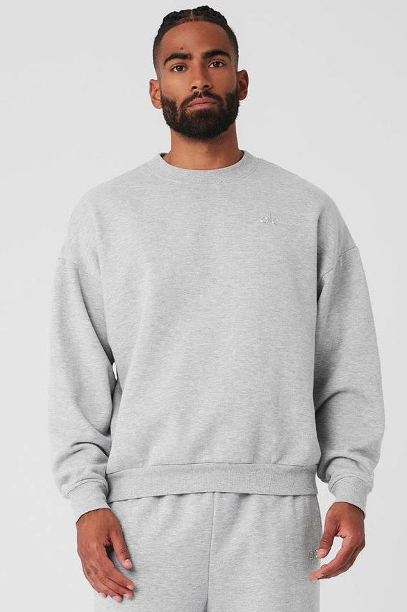ALO ACCOLADE CREW NECK PULLOVER - GREY